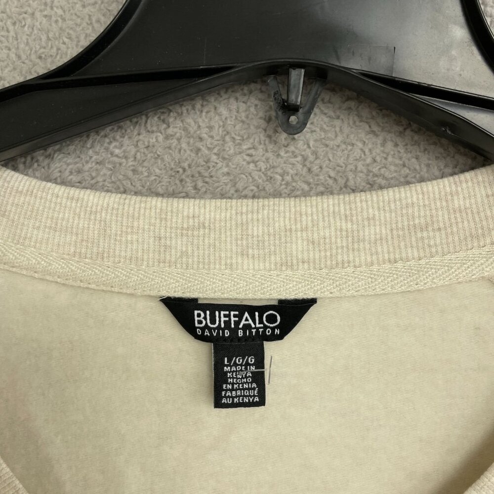Buffalo David Bitton Women's L Beige V-Neck Long Sleeve Pullover Top L1213 - Picture 7 of 10